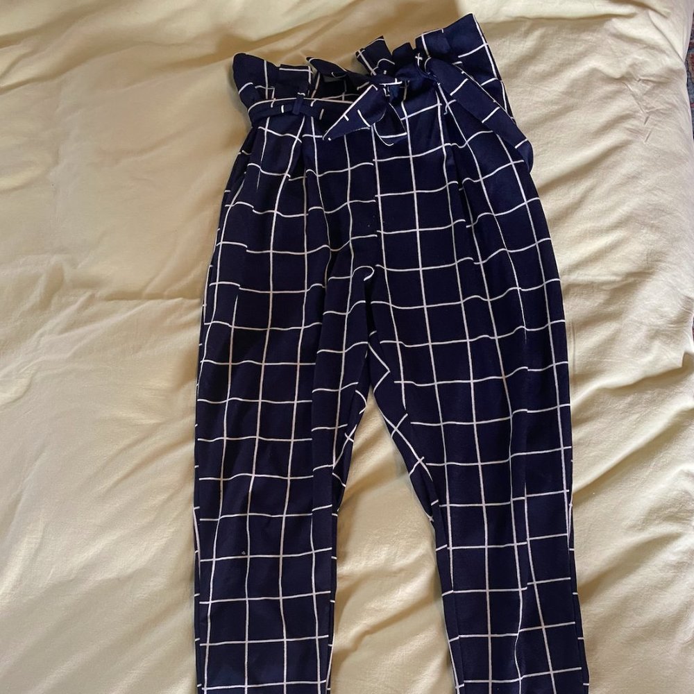 Windowpane trousers